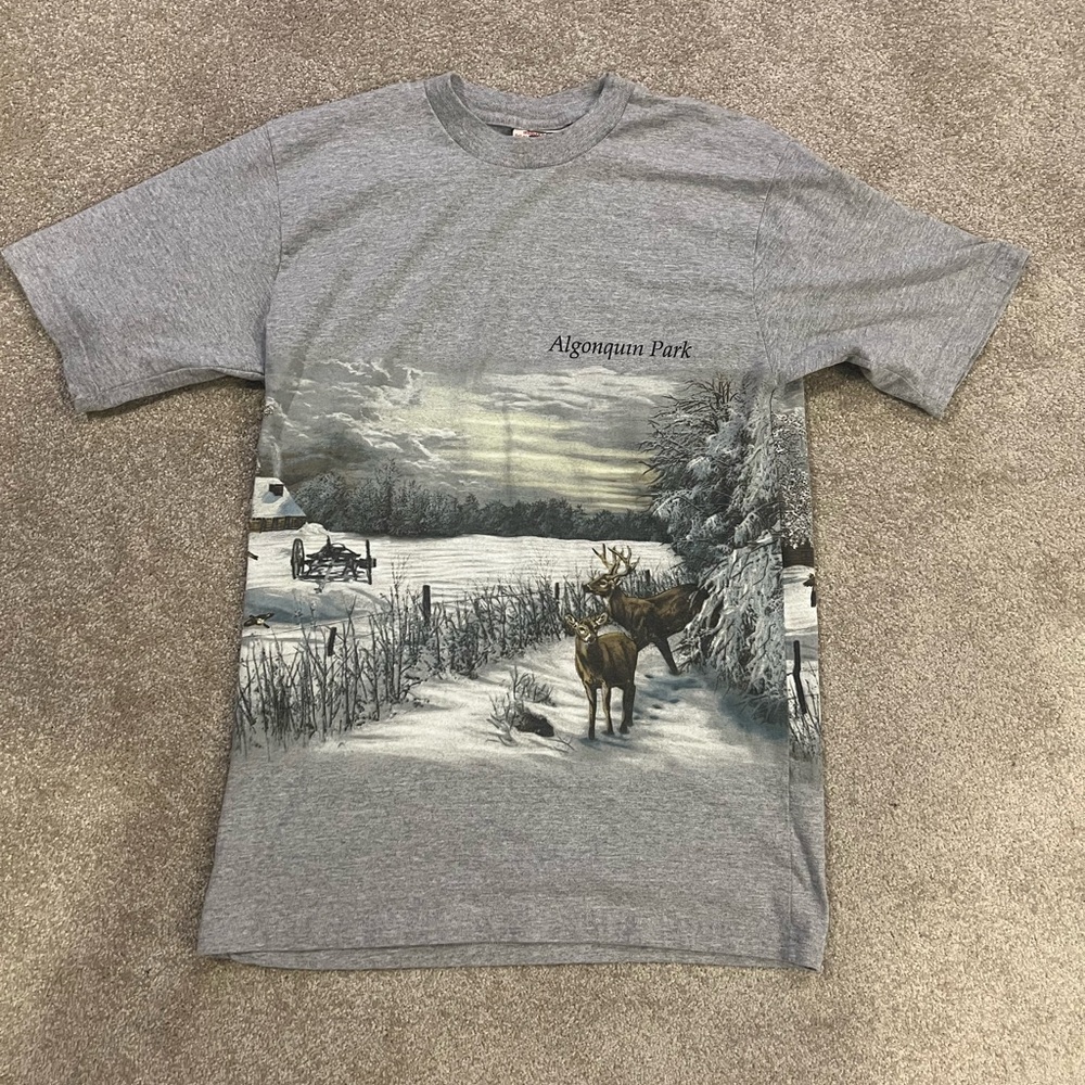 Gray Algonquin Park Graphic T-Shirt